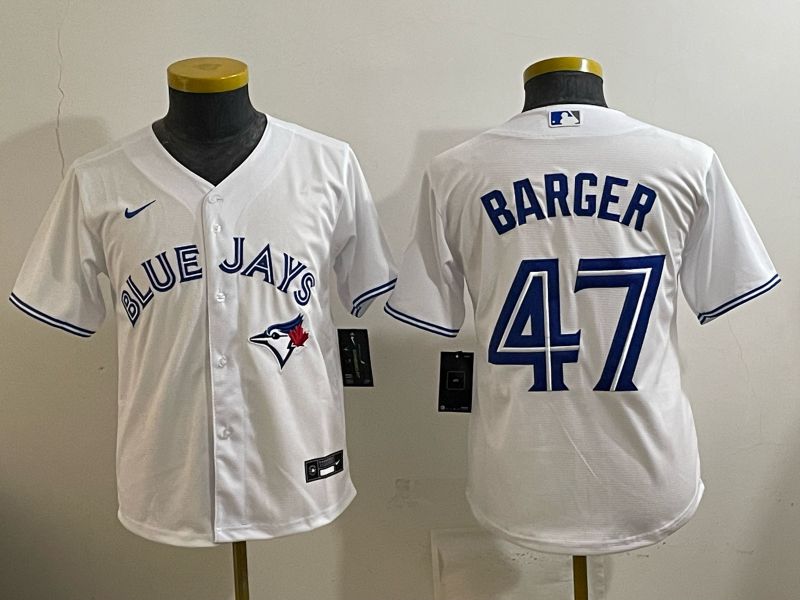 Youth 2025 Toronto Blue Jays #47 Barger white Game Nike MLB Jersey style 001->youth mlb jersey->Youth Jersey